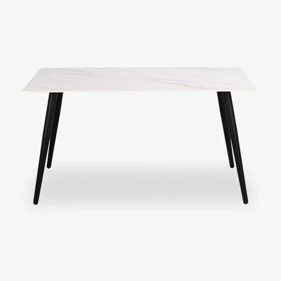 Cult Furniture Wicklow 4 Seat Rectangle Dining Table, White Ceramic