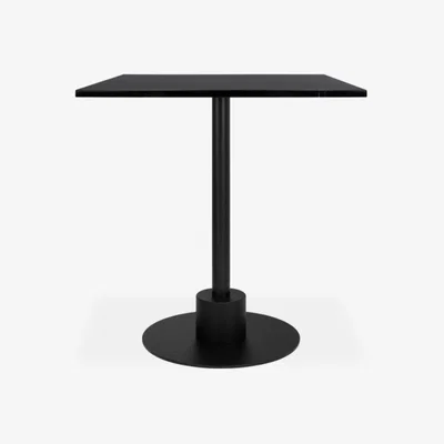 Cult Furniture Harrow Square Dining Table, Black Marble & Black Size: 70cm