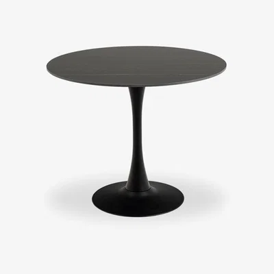 Cult Furniture £40  Off  Malta 4 Seat Round Dining Table, Black Ceramic