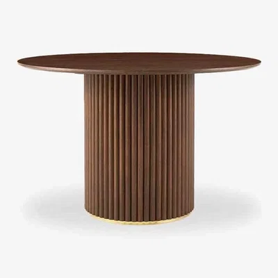 Cult Furniture Caleb 4 Seat Round Dining Table, Walnut