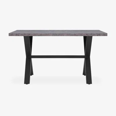 Cult Furniture Logan 4 Seat Dining Table, Faux Concrete Size: 140cm