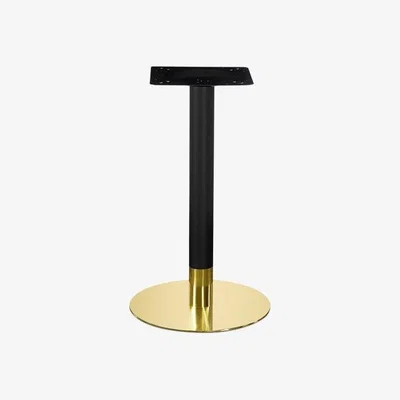 Cult Furniture Kinsley Round Table Base, Black & Brass