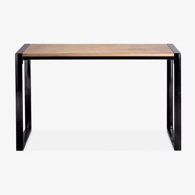 Cult Furniture Gastro Desk, Elm Wood & Matte Black Size: 70cm