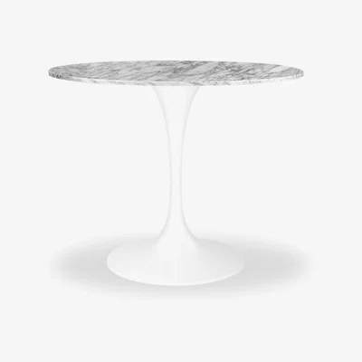 Cult Furniture Fulham Dining Table, White Marble & White Size: 70cm