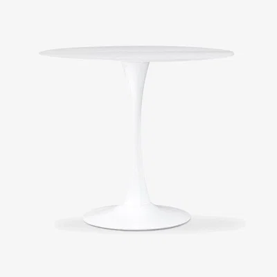 Cult Furniture Byre 2 Seat Round Dining Table, White Ceramic