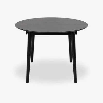 Cult Furniture Montreux 4 Seat Extendable Round Dining Table, Black
