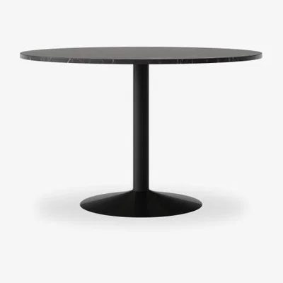 Cult Furniture £30  Off  Ibiza 4 Seat Round Dining Table, Black Ash
