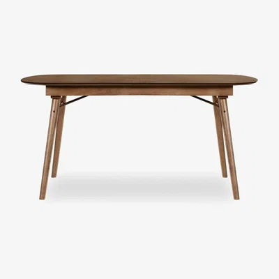 Cult Furniture Mikel 6-8 Seat Extending Dining Table, Dark Stain Ash