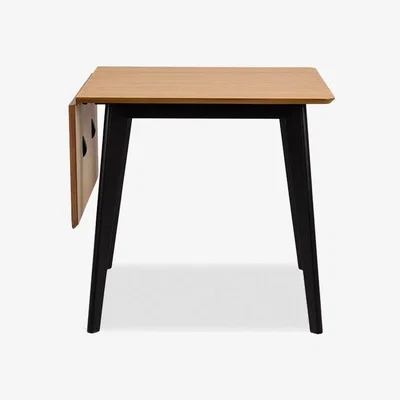 Cult Furniture £30 Off Roxby 2-4 Seat Extendable Wooden Dining Table, Oak & Black
