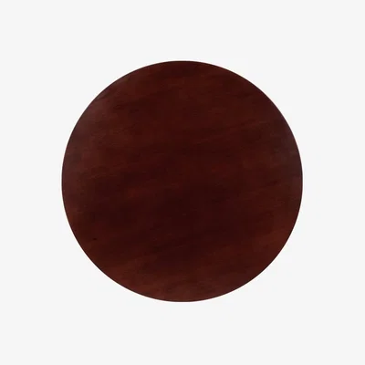 Cult Furniture Round Cafe Table Top, Solid Oak Wood, Walnut Finish Size: 60cm Diameter