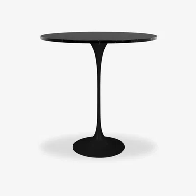 Cult Furniture Fulham Bar Table, Black Marble & Black Size: 70cm