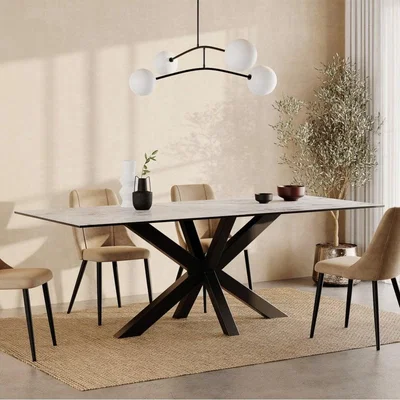 Cult Furniture £100  Off  Heaven 8 Seat Dining Table, White Ceramic