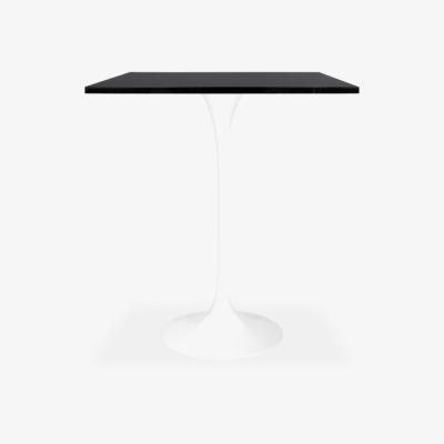 Cult Furniture Fulham Square Bar Table, Black Marble & White Size: 70cm