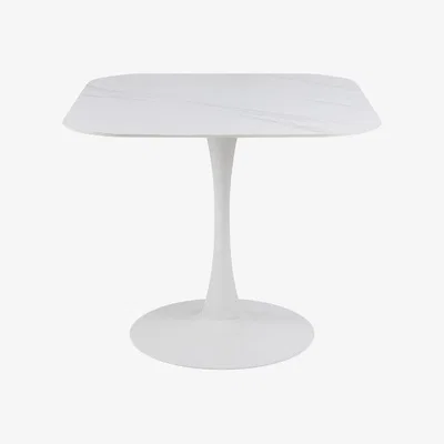 Cult Furniture £44  Off  Malta 4 Seat Square Dining Table, White Ceramic