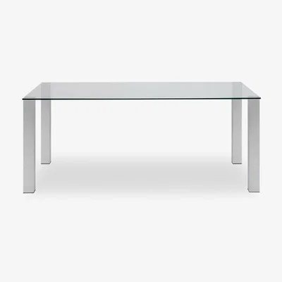 Cult Furniture £40 Off Kante 6 Seat Rectangle Dining Table, Glass & Chrome