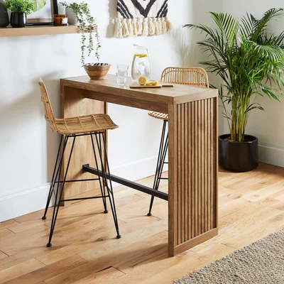Dunelm Bryant Bar Table Mango Wood Effect Brown