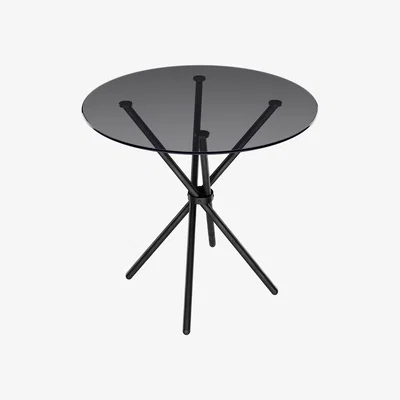 Dunelm Casa Glass Top Dining Table Smoke (Grey)