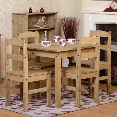Dunelm Panama 4 Seater Dining Set Natural