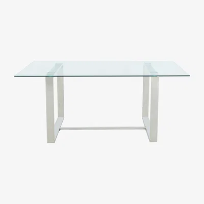 Dunelm Madison Long Dining Table Clear