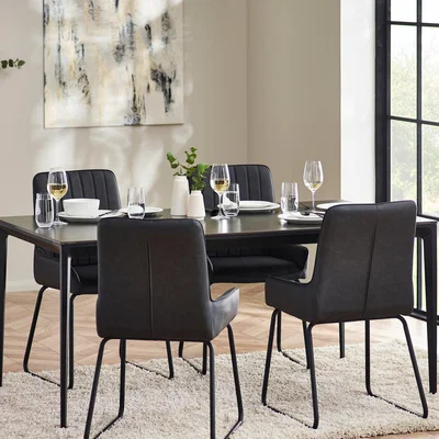 Dunelm Miami 4 Seater Rectangular Dining Table, Stone Grey