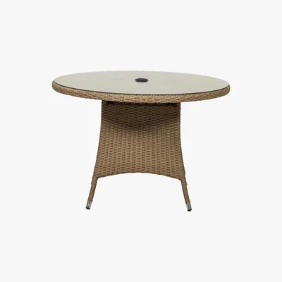 Dunelm Royal Craft Bali 110cm Round Table Brown