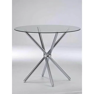Dunelm Casa Oval Dining Table Clear and Silver