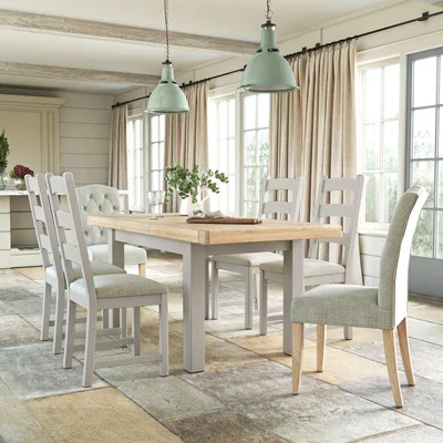 Dunelm Salcombe 4-6 Seater Extendable Dining Table Stone