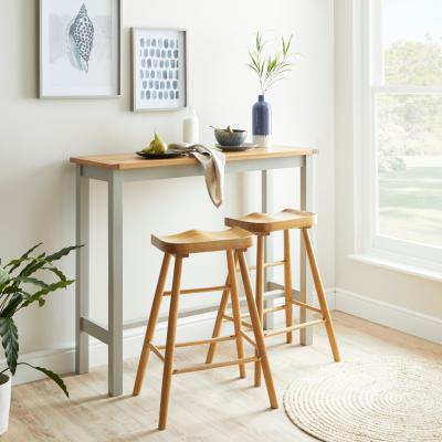 Dunelm Bromley Grey Bar Table Grey
