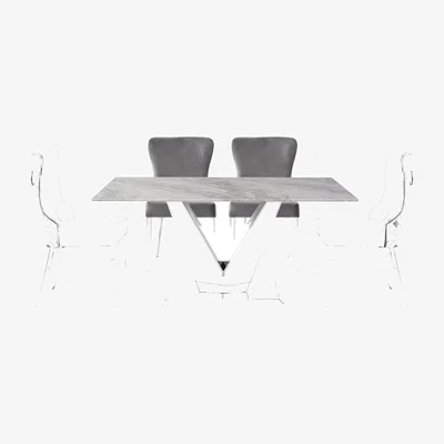Dunelm Indus Valley Metro Dining Table Off-White