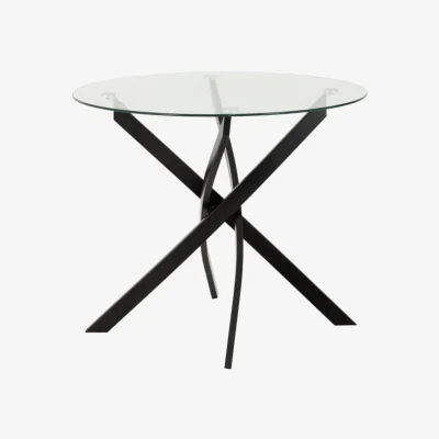 Dunelm Sheldon Round Glass Top Dining Table