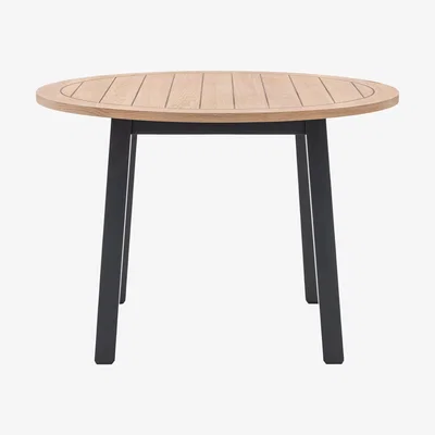 Dunelm Elda 4 Seater Round Dining Table Charcoal (Grey)