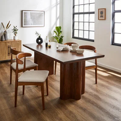 Dunelm Melton 8 Seater Rectangular Dining Table, Dark Mango Wood Brown