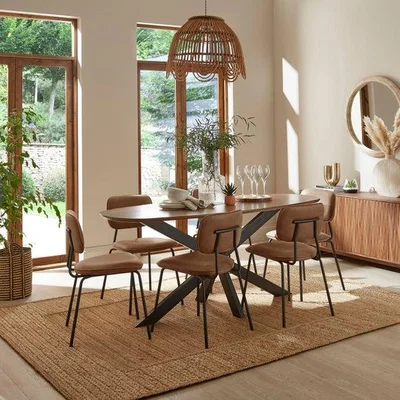Dunelm Angus 6 Seater Oval Dining Table