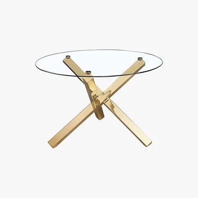 Dunelm Laila Dining Table Gold