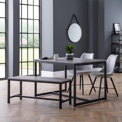 Dunelm Staten 4 Seater Dining Table, Concrete Grey