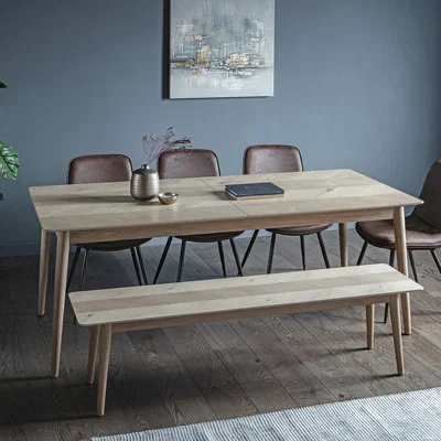 Dunelm Manila 8 Seater Extending Dining Table Oak (Brown)