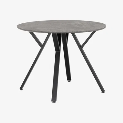 Dunelm Athens Round Concrete Effect Dining Table Grey