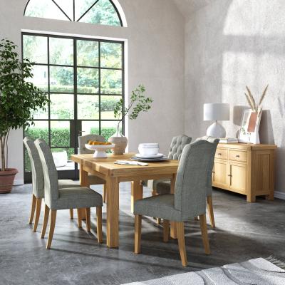 Dunelm Normandy 4-6 Seater Extendable Dining Table Oak
