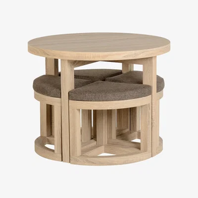 Dunelm Cambourne Stowaway Dining Set Natural