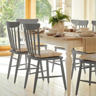 Dunelm Churchgate 1 Rectangle Table & 6 Grey Chairs Multi Coloured