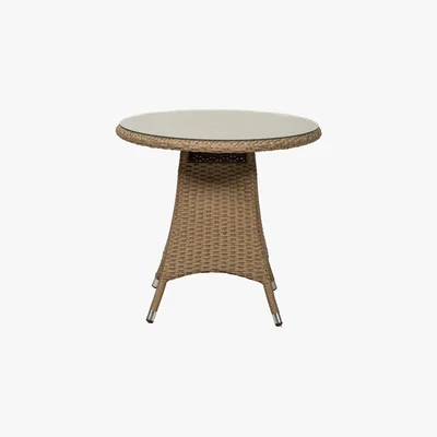Dunelm Royal Craft Bali 75cm Round Table Brown