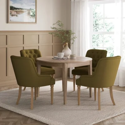 Dunelm Bromley II Extendable 4-6 Seater Round to Oval Dining Table