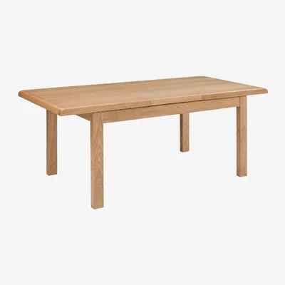 Dunelm Curve 6 Seater Dining Table, Oak Oak