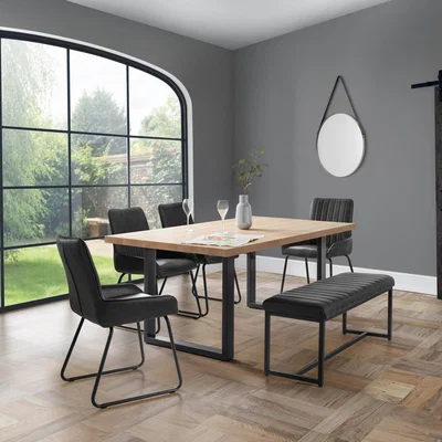 Dunelm Berwick Rectangular Dining Table Oak Brown