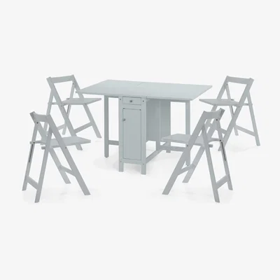 Dunelm Savoy Grey Dining Table and 4 Chairs Grey