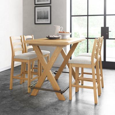 Dunelm Normandy Bar Table, Oak Oak