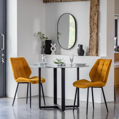 Dunelm Carlisle 4 Seater Dining Table White Marble