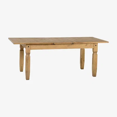 Dunelm Corona Pine Extending Dining Table Brown