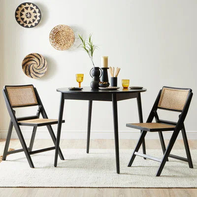 Dunelm Leo Dining Table with Franco Chairs Black