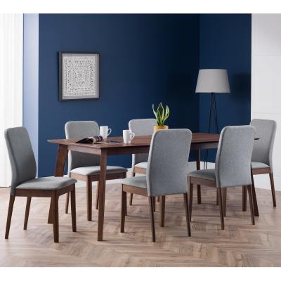 Dunelm Berkeley Rectangular Dining Table Walnut Brown